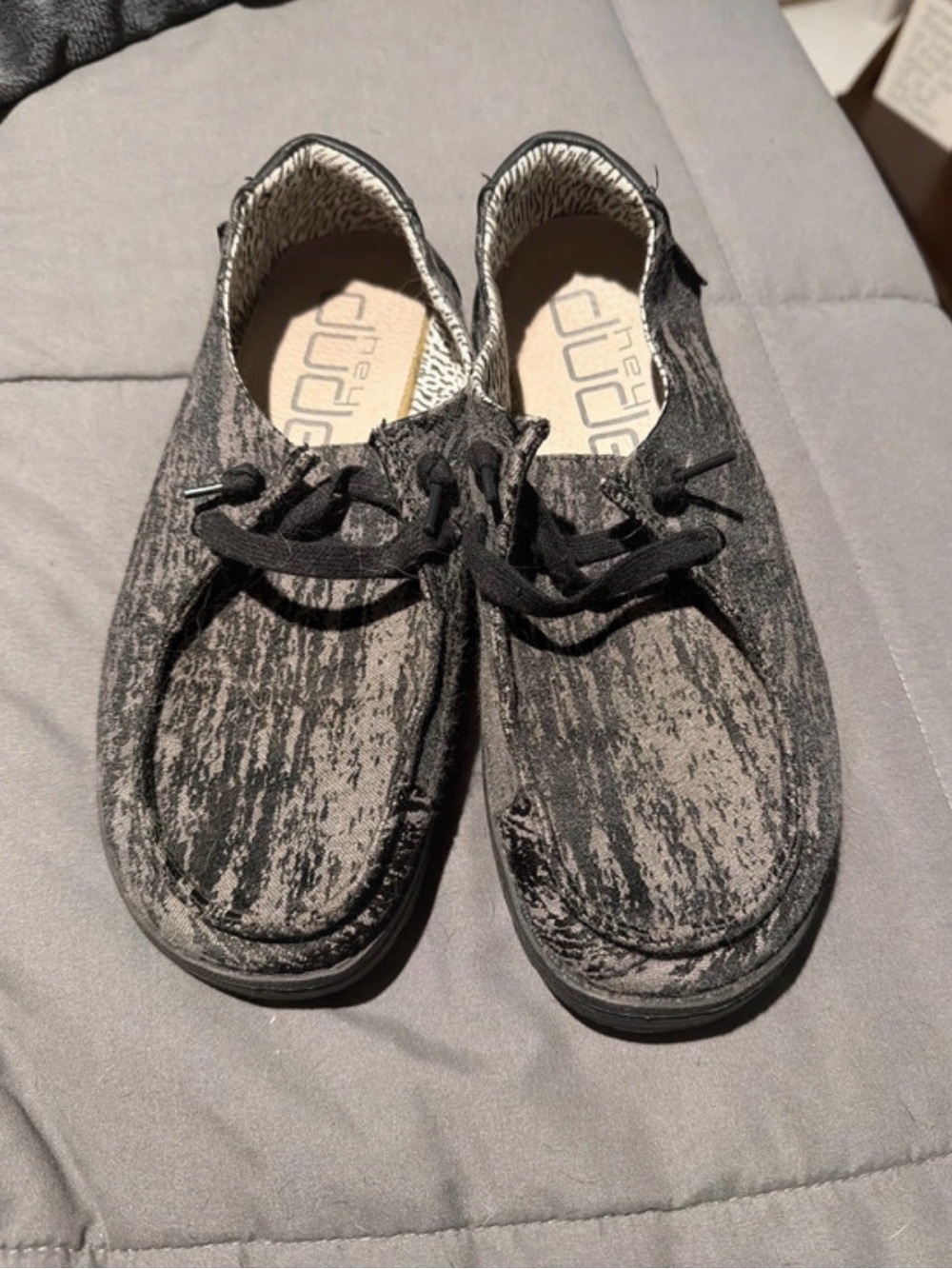 Hey Dude Women’s Casual Lace-Up Shoes in Charcoal